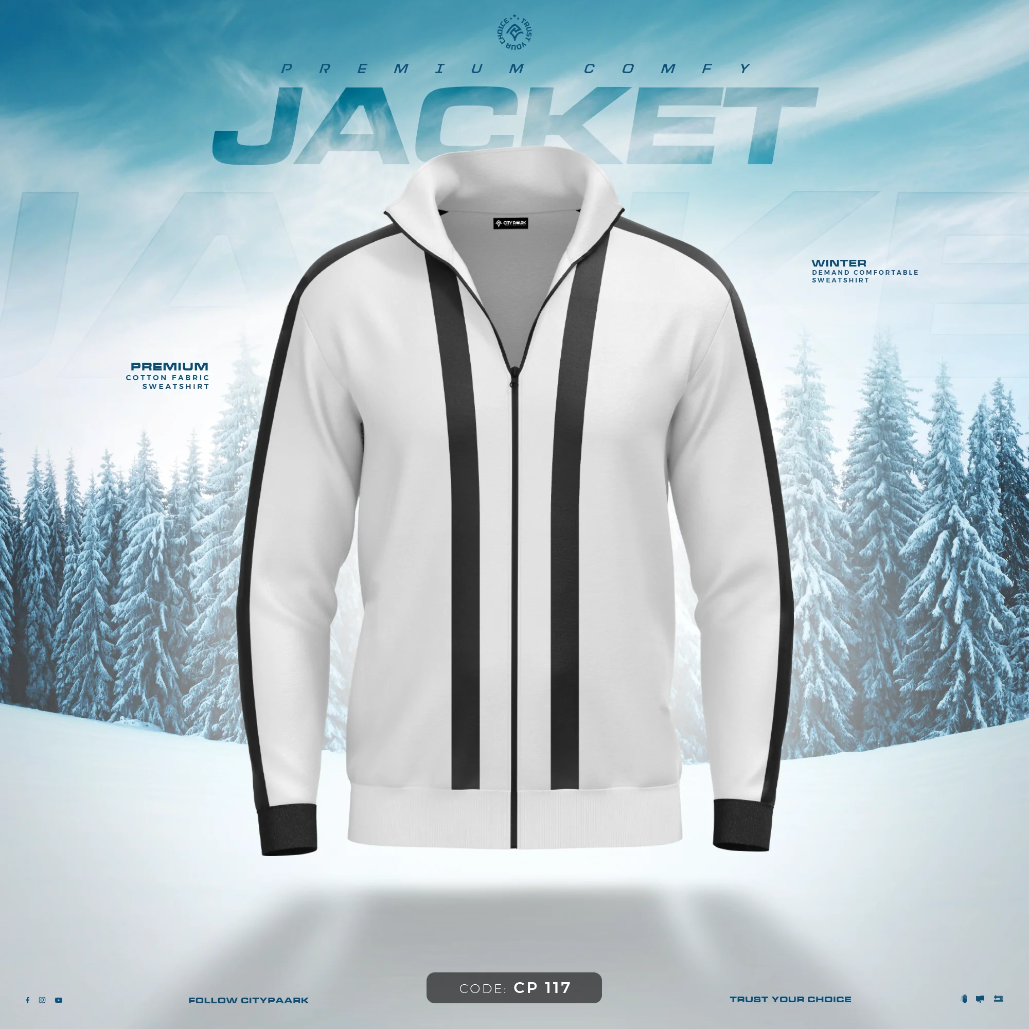 Premium Jacket For Men – CP 118 – White