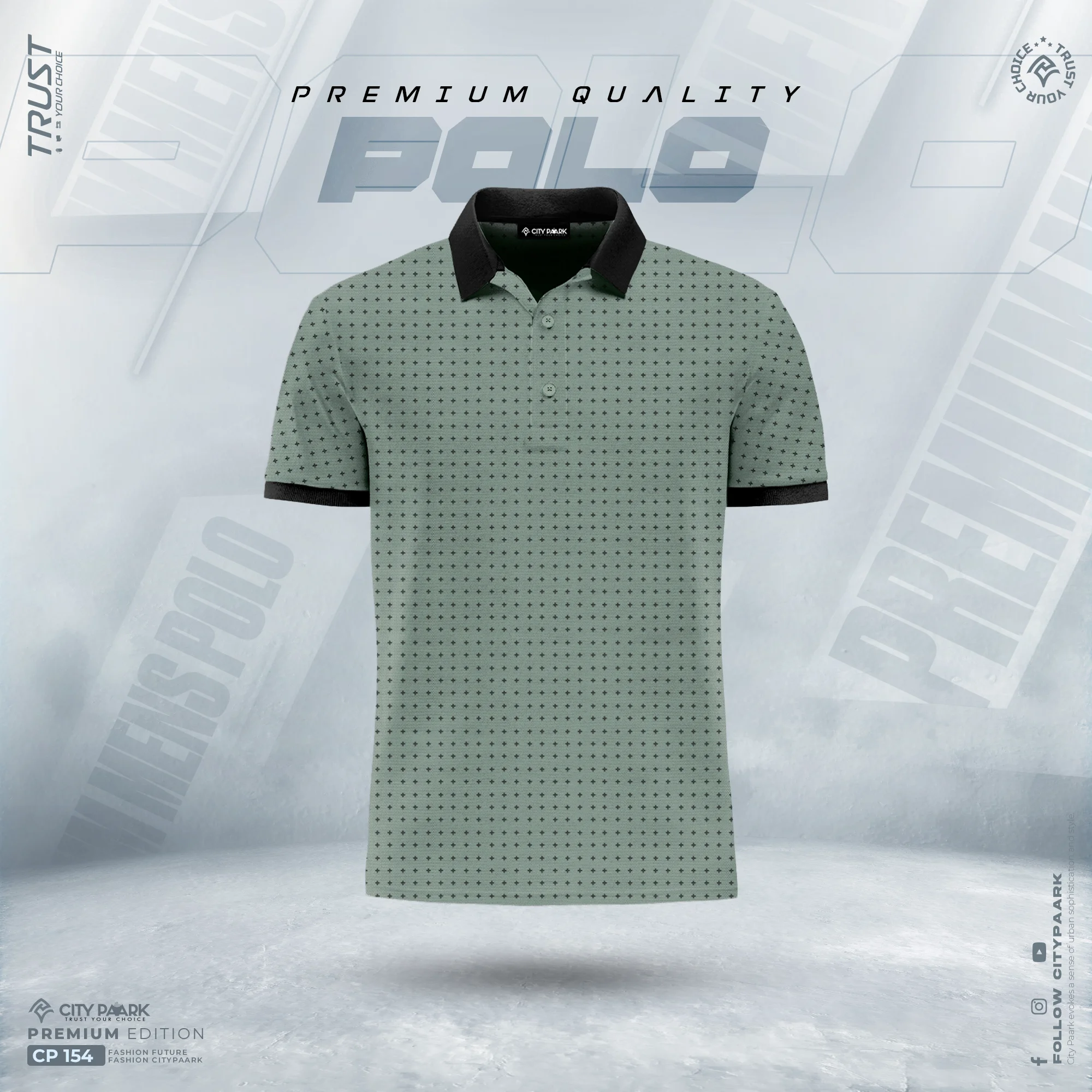Premium Print Polo Shirt For Men – CP 154