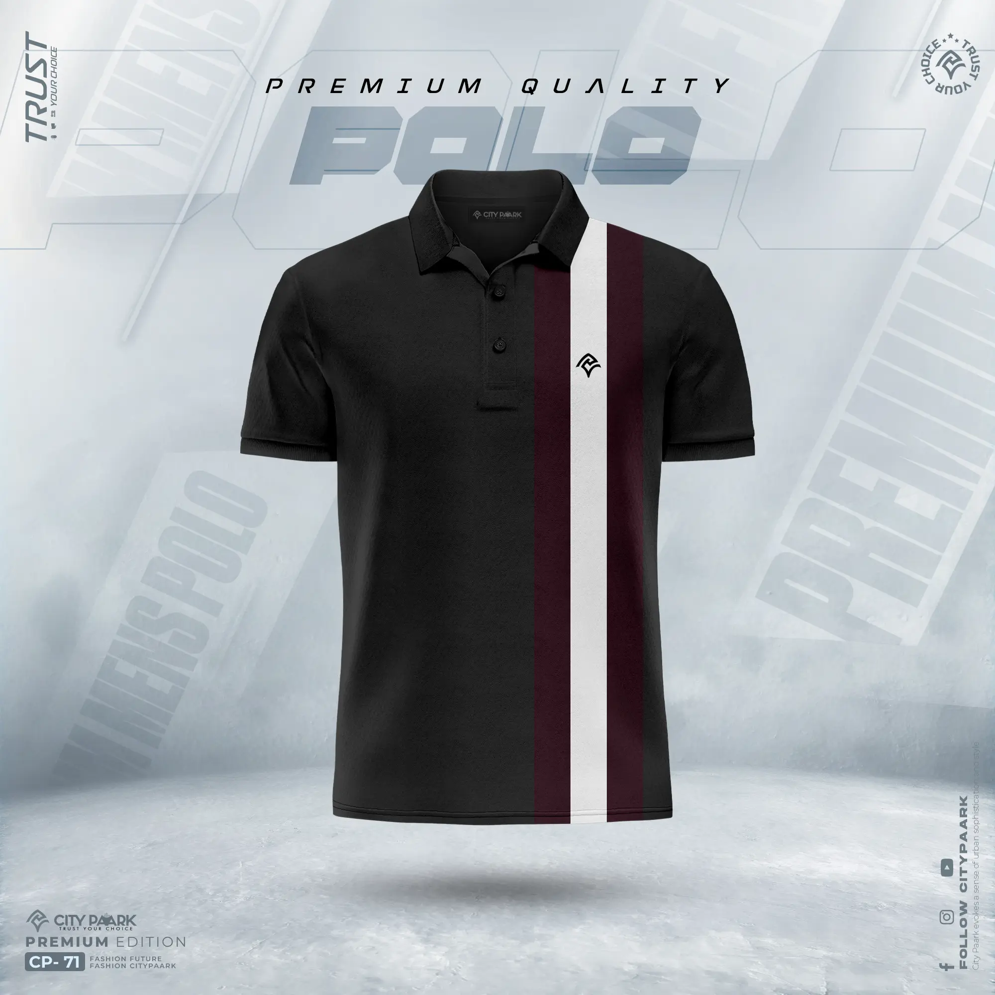 Premium Contrast Polo Shirt For Men – CP 71